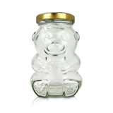 12 oz Glass Bear Honey Jar — Case of 12 | Pallet of 135 Cases | No Lids