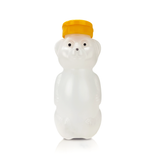 12 oz Plastic Round Belly Bear Honey Container — Case of 438 | Pallet of 16 Cases | No Lids