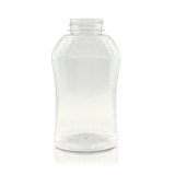 16 oz Hourglass Embossed Plastic Honey Bottle — Case of 290 | Pallet of 16 Cases | No Lids