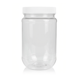 16 oz Plastic Round Wide-Mouth Jar — Case of 12 | Pallet of 256 Cases | No Lids