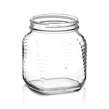 2.5 lb Square Glass Honey Jar — Case of 12 | Pallet of 140 Cases | No Lids