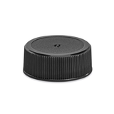28/400 Ribbed Plastic Lid w/ F217 Liner (White or Black) — Case of 5000 | Pallet of 35 Cases