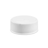 28/400 Ribbed Plastic Lid w/ F217 Liner (White or Black) — Case of 5000 | Pallet of 35 Cases