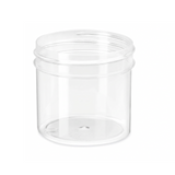 2 oz Clear Plastic Pot Jar — Case of 420 | Pallet of 42 Cases | No Lids