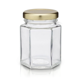 3.75 oz Hexagon Glass Honey Jar — Case of 12 | Pallet of 667 Cases | No Lids