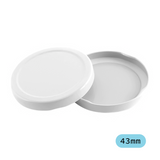 43mm Metal Lug Lid (White or Gold) — Case of 3400 | Pallet of 36 Cases