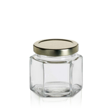 4 oz Hexagon Glass Honey Jar — Case of 12 | Pallet of 400 Cases | No Lids