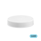 58/400 Ribbed Plastic Lid (Unlined) — Case of 1650 | Pallet of 15 Cases