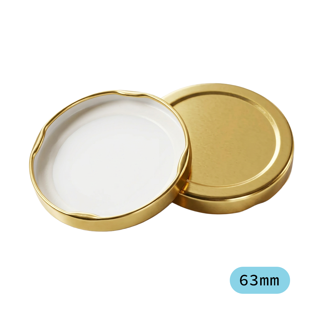 63mm Metal Lug Lid (Black or Gold) — Case of 1300 | Pallet of 40 Cases