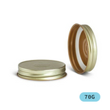 70G w/ Button Metal Cap (Gold) — Case of 725 | Pallet of 40 Cases