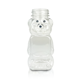 8 oz Plastic Panel Bear — Case of 525 | Pallet of 16 Cases | No Lids