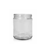 9 oz Refrigerator Round Glass Jar — Case of 12 | Pallet of 323 Cases | No Lids