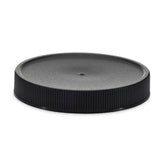 70/400 Ribbed Plastic Lid w/ Pressure Seal Liner (Black or White) — Case of 760 | Pallet of 35 Cases
